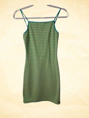 Vintage Tommy Jeans Made in USA Terry Cloth Bodycon Mini Dress Y2K Size XS